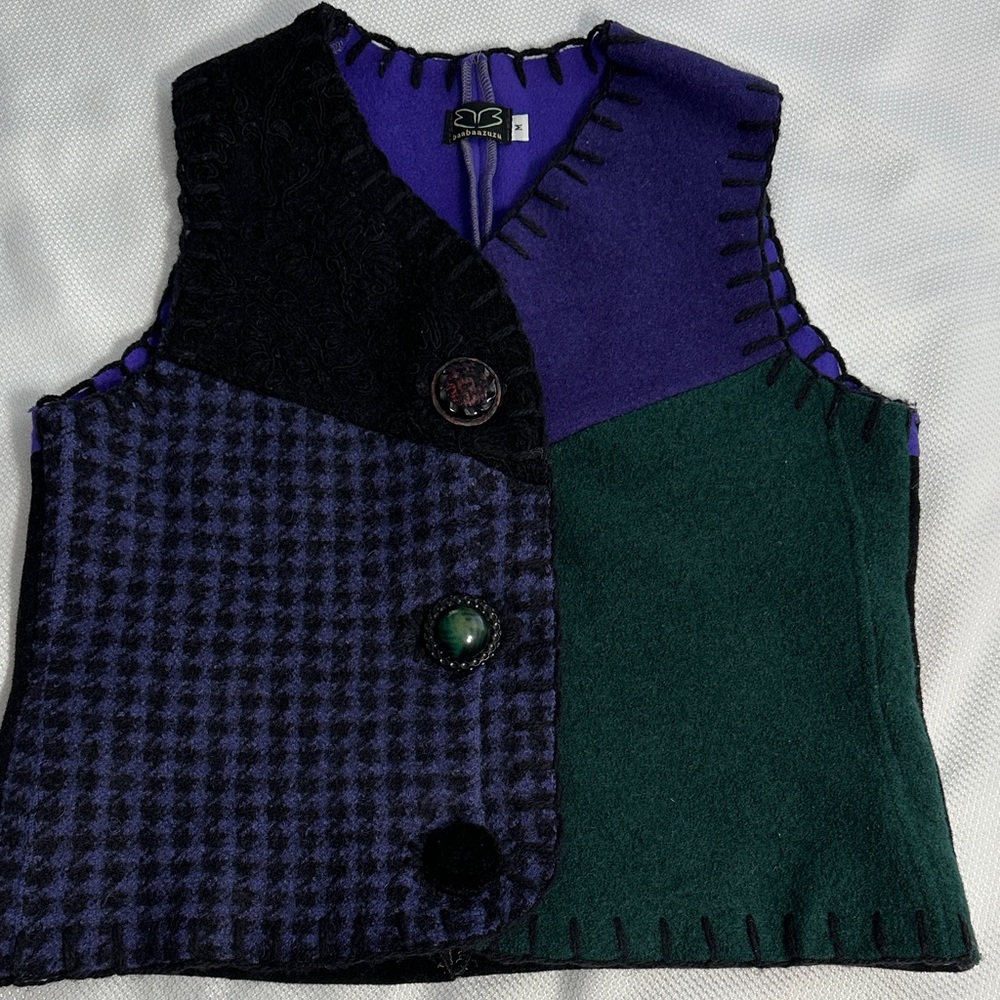 Baabaazuzu vintage wool vest purple